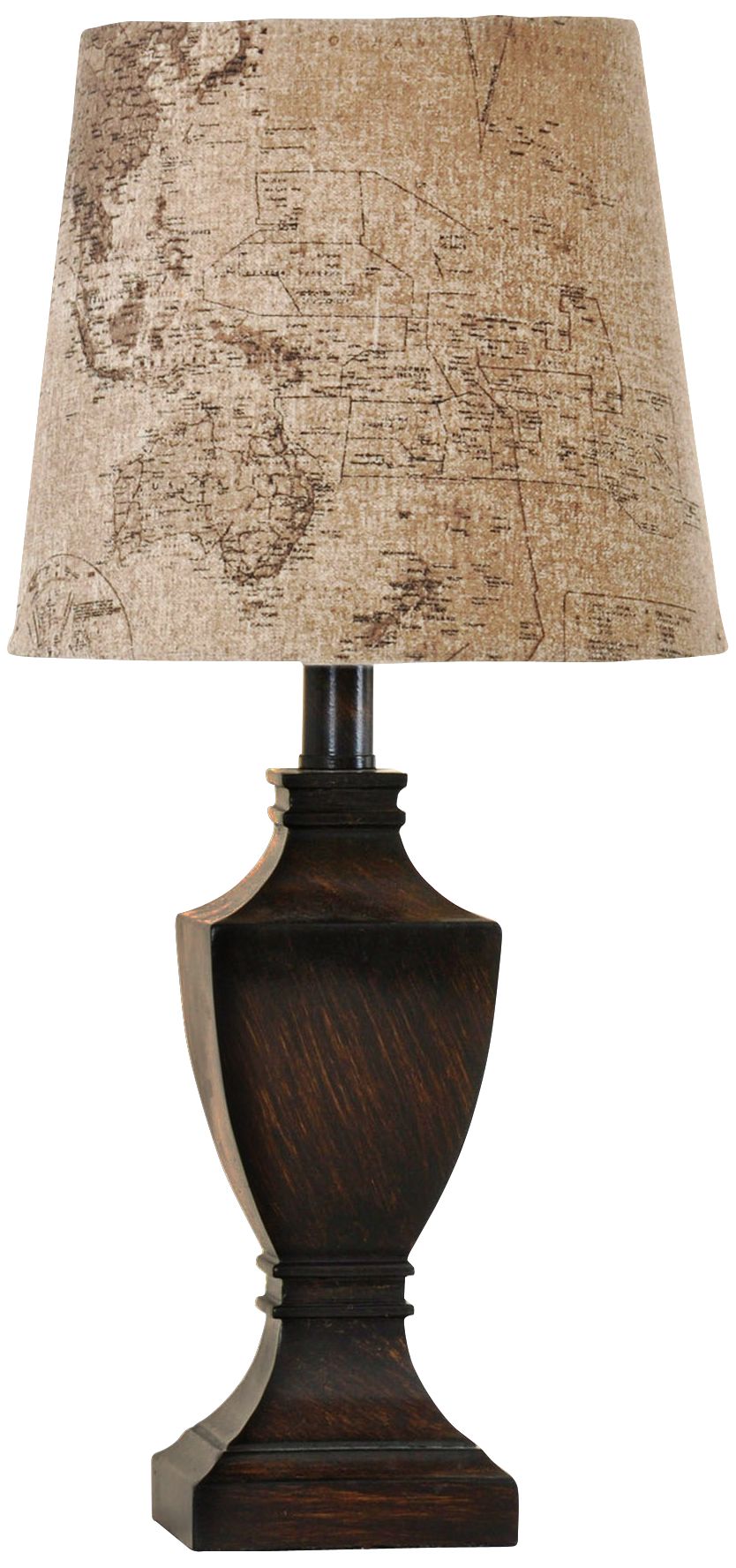 Walnut Ridge With Global Shade Mini Table Lamp