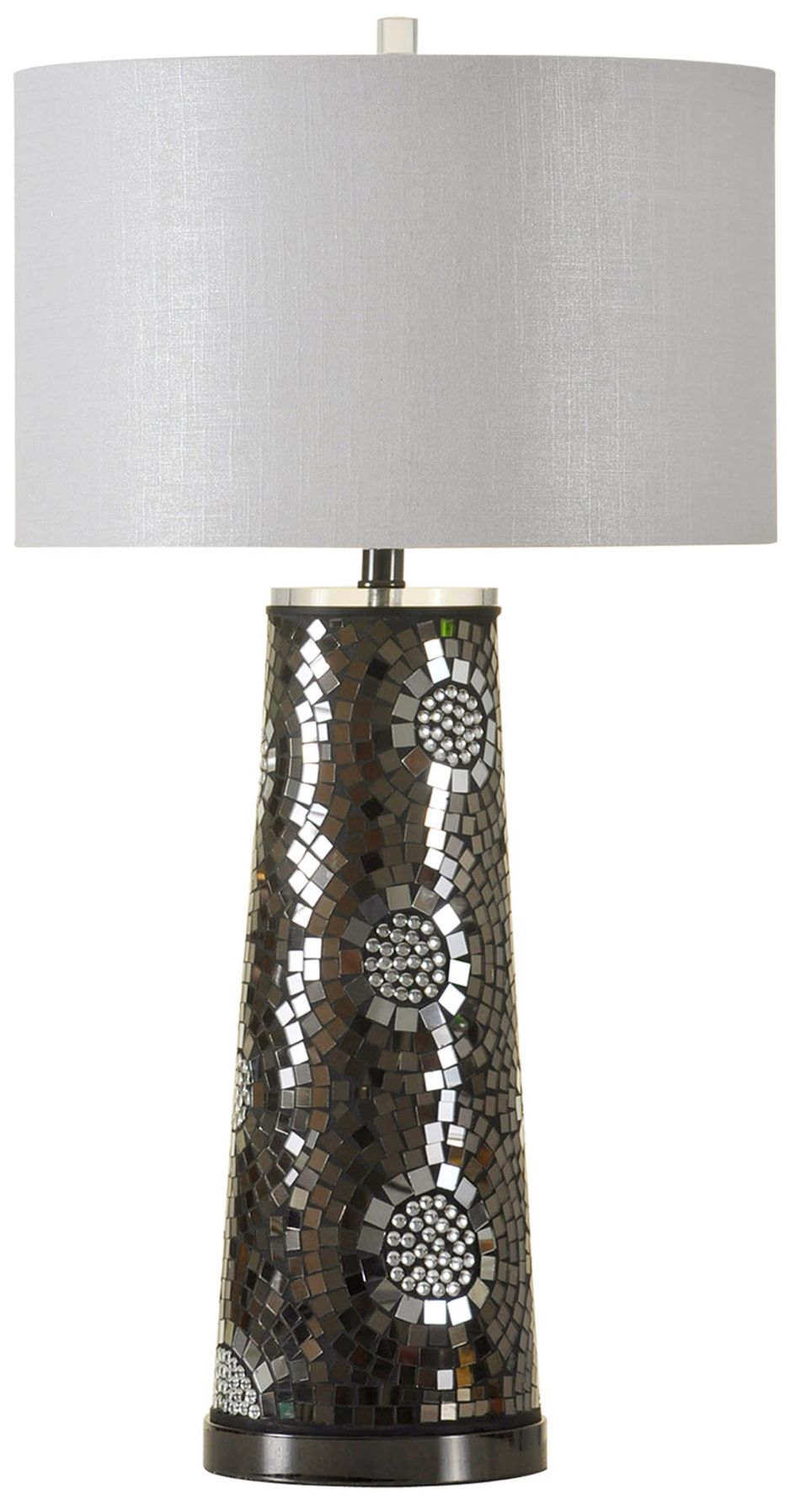Mosaic Mirror Colonnade Style Table Lamp