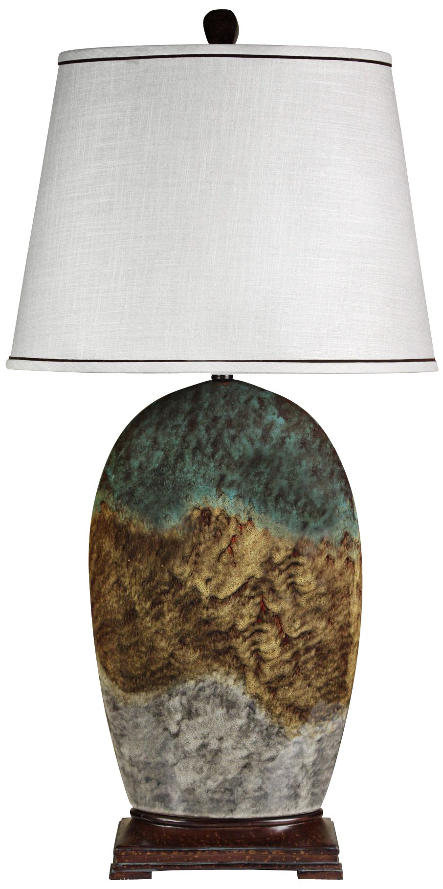 Nothingham Tri-Color Rounded Contemporary Table Lamp