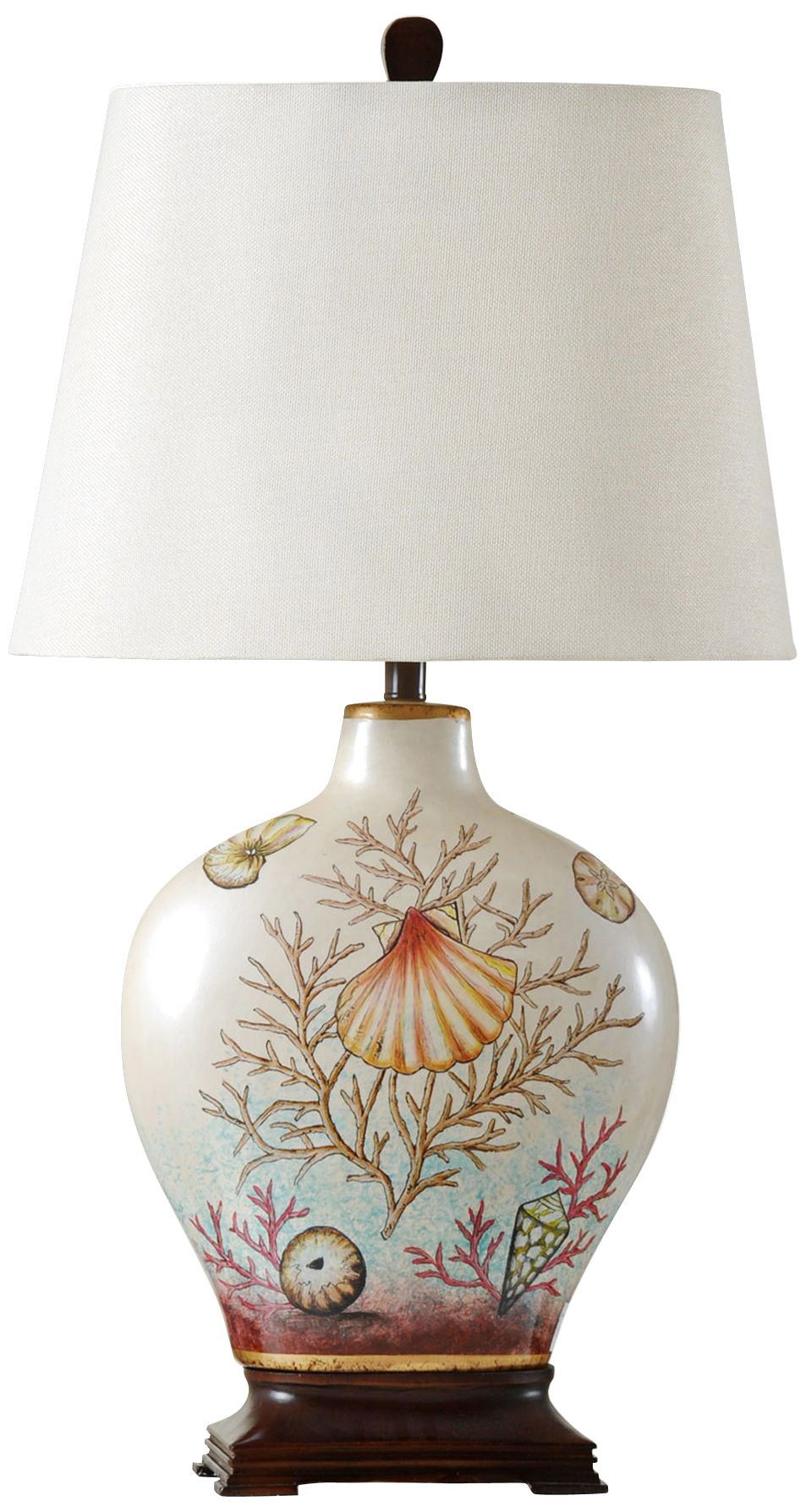 Coral bay Hand Painted Coastal Ceramic Table Lamp