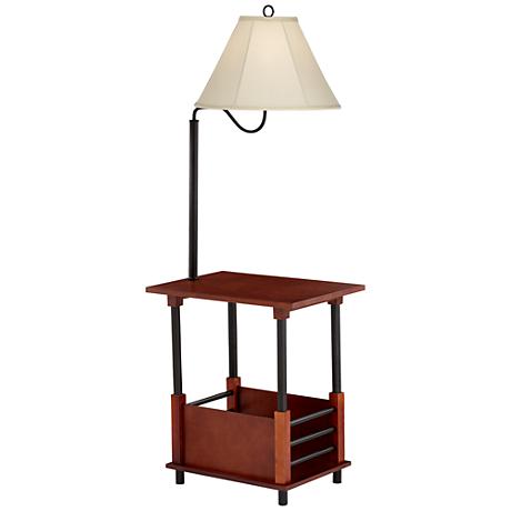 Marville Mission Style Swing Arm Floor Lamp With End Table