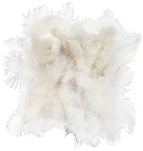 White Feathered Drum Lamp Shade 4x4x5 (Clip-On)