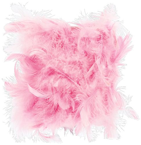 Pink Feathered Drum Lamp Shade 4x4x5 (Clip-On)