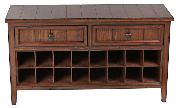 16-Bottle Wood Wine Storage Buffet