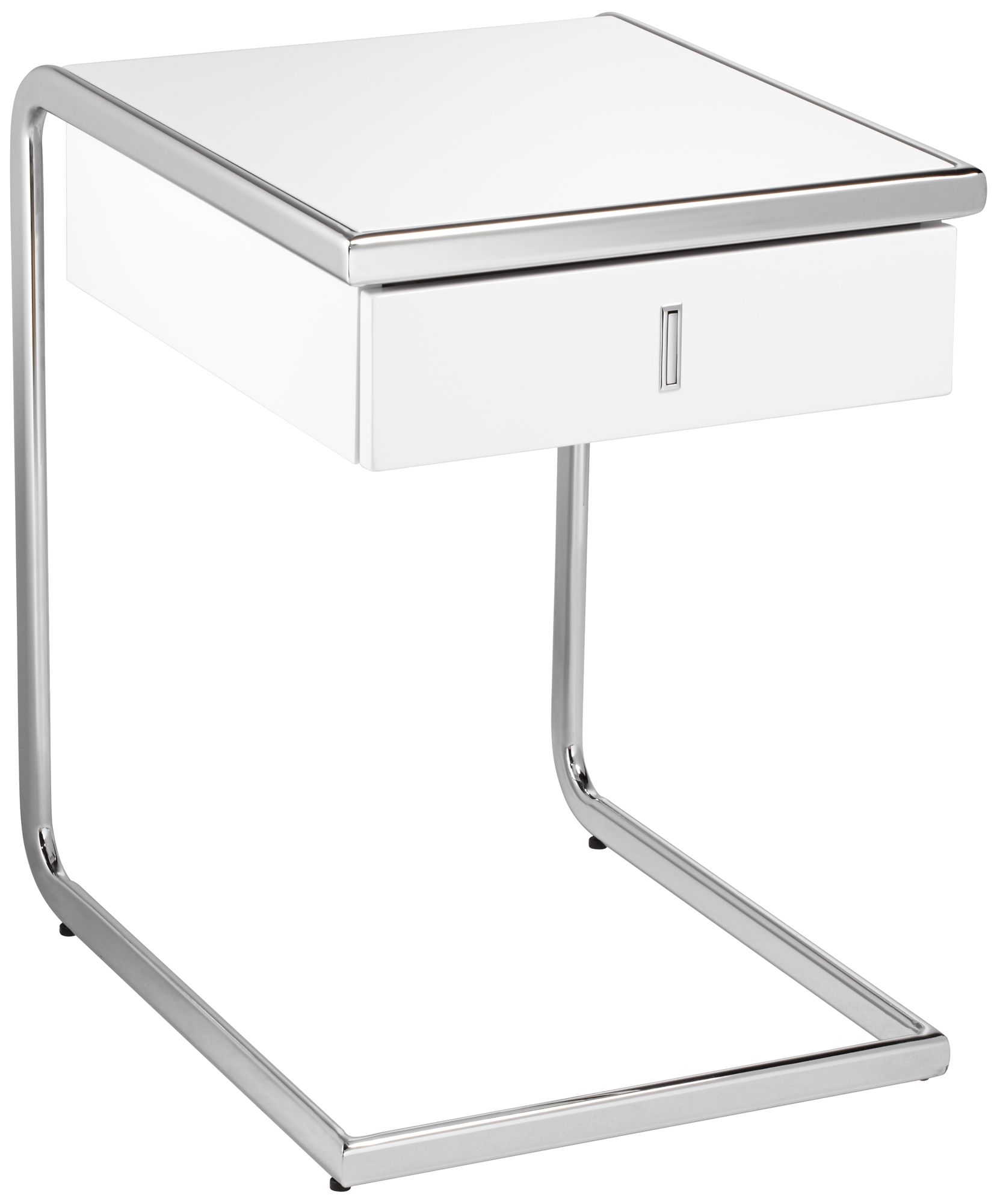 Havana Contemporary White Side Table