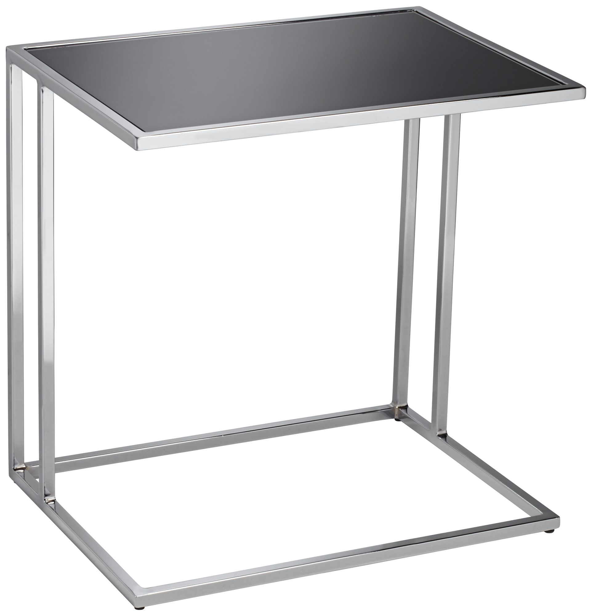 Marry Modern Black Glass Side Table