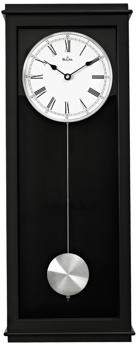Bulova Vision 25 1/2" High Rectangular Black Wall Clock
