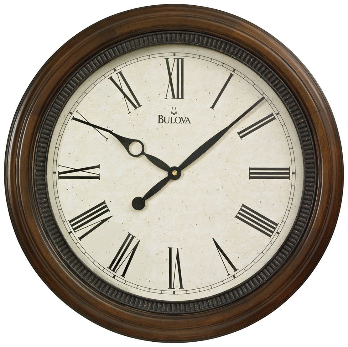 Bulova North Hampton 20" Round Wooden Wall Clock