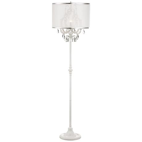 floor lamp crystal chandelier antique draped ciara lamps lampsplus standing