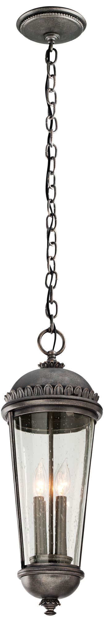 Ambassador Collection 24" High Pewter Outdoor Hanging Light