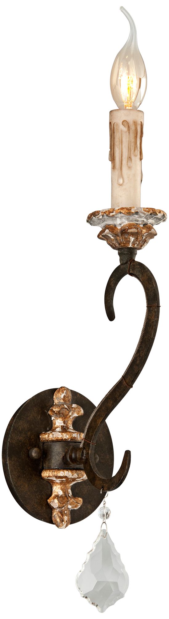 Bordeaux Collection 18 1/4" High Parisian Bronze Wall Sconce