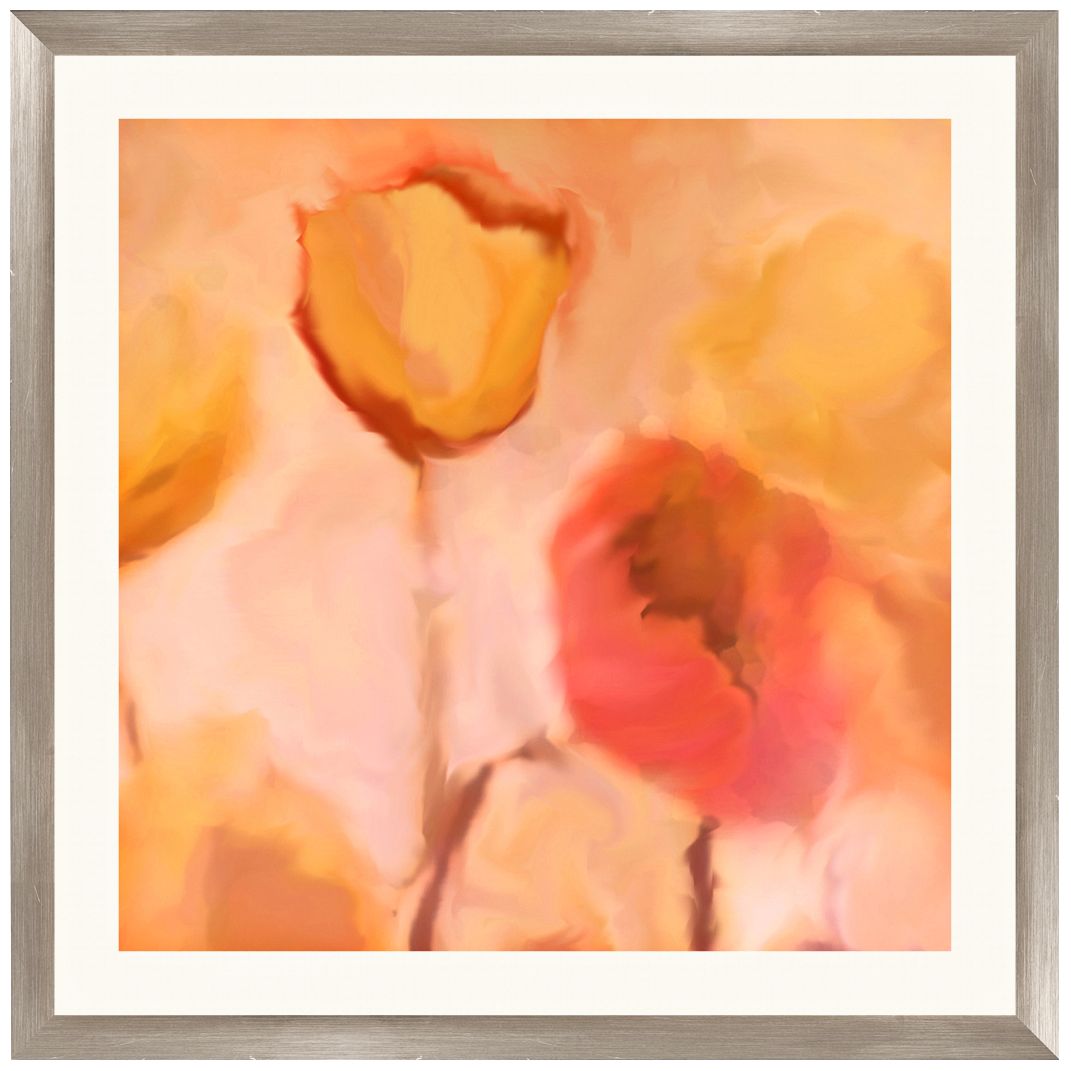 Romantic Floral 30 1/4" Square Framed Wall Art Print