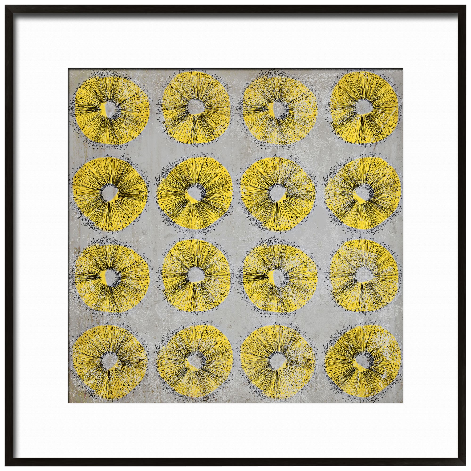 Dandelion Dance II 17 1/4" Square Framed Floral Wall Art