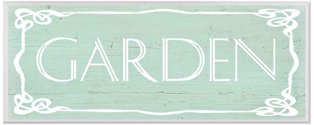 Garden Sign 20" Wide Framed Wall Art Print