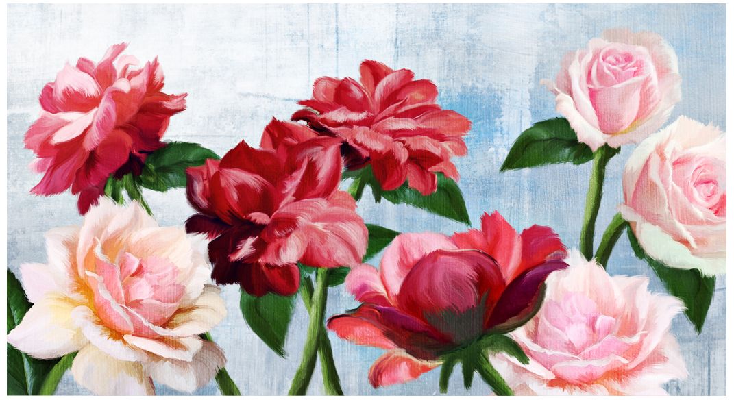Rose Serenity 22" Wide Gallery Wrapped Canvas Wall Art