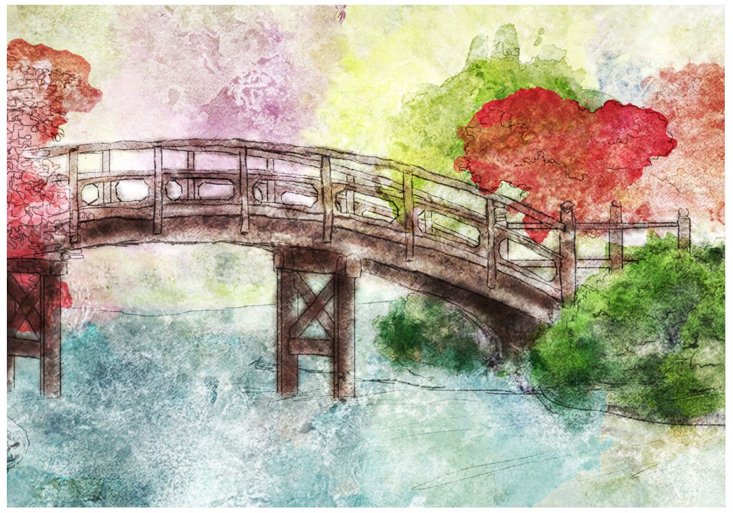 Spring Watergarden 20" Wide Gallery Wrap Canvas Wall Art