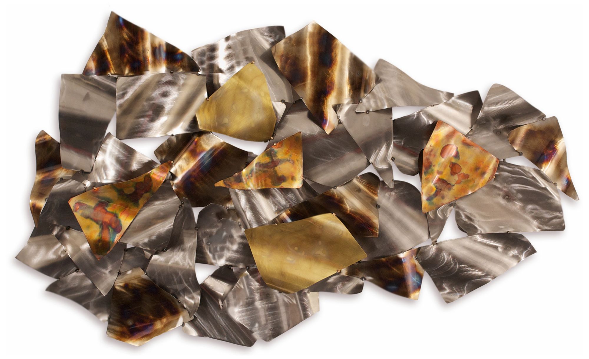 Corrugate 48" Wide Metal Wall Art