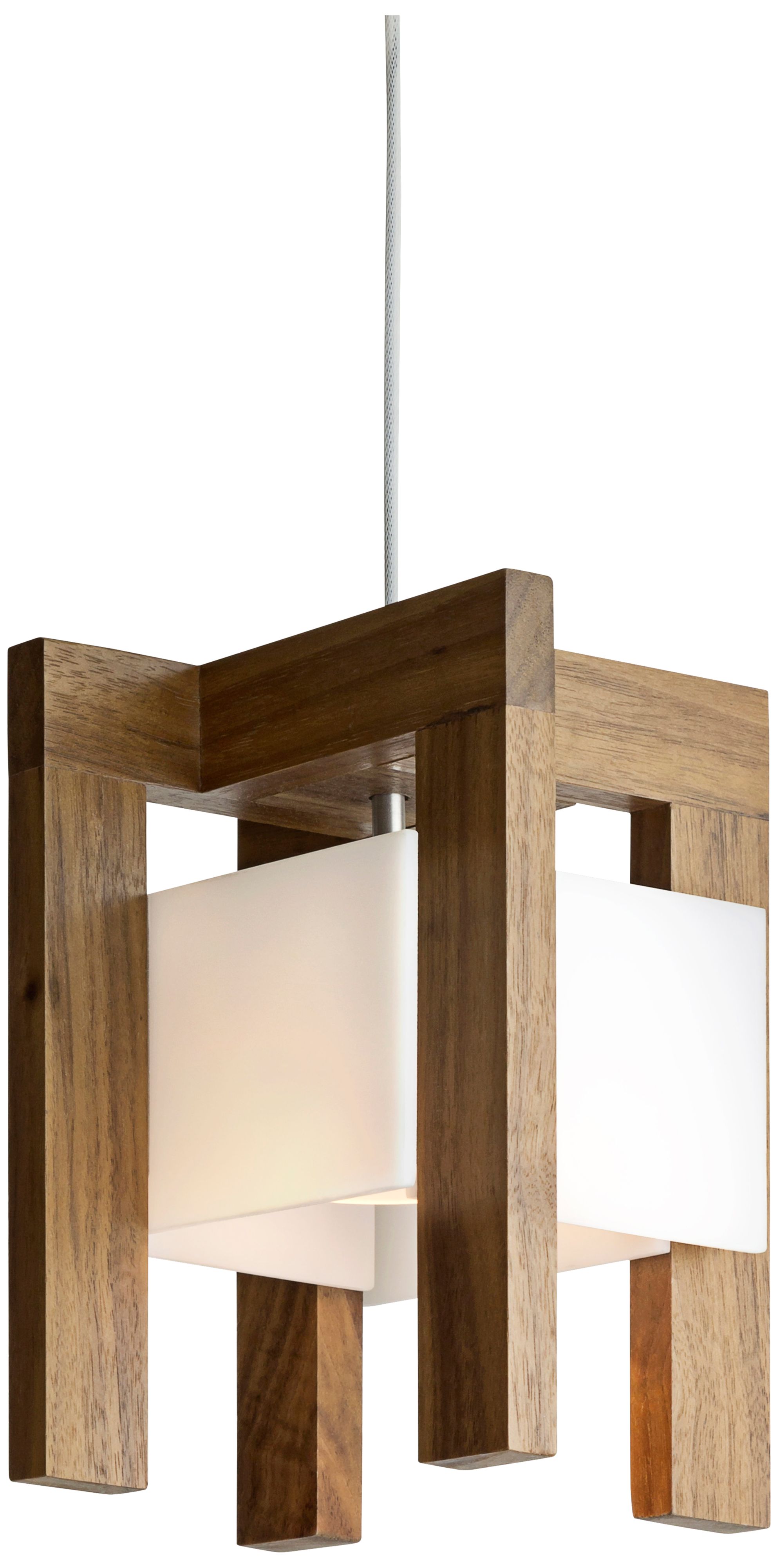 Cerno Laurus 7 1/2" Wide Oiled Walnut LED Pendant Light