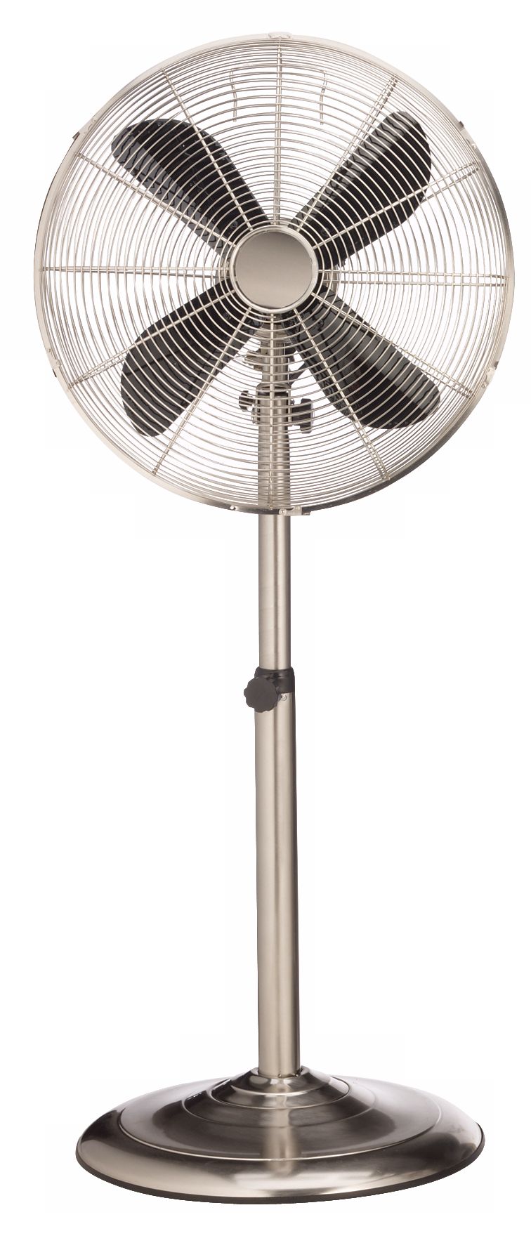Nickel Metal 48" High Floor Standing Fan