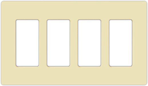 Lutron Claro 4 Gang Screwless Faceplate