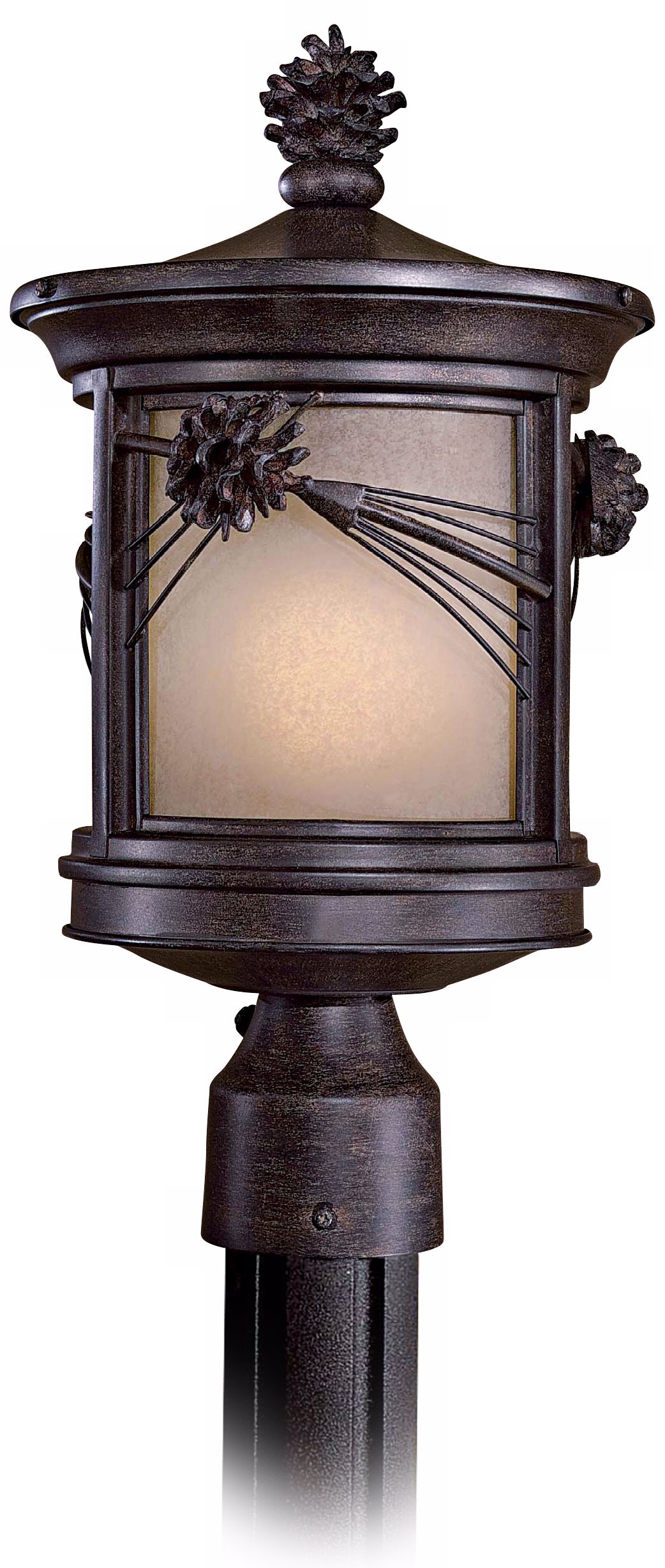 Abbey Lane 16 1/4" High Pine Cone Outdoor Post Light