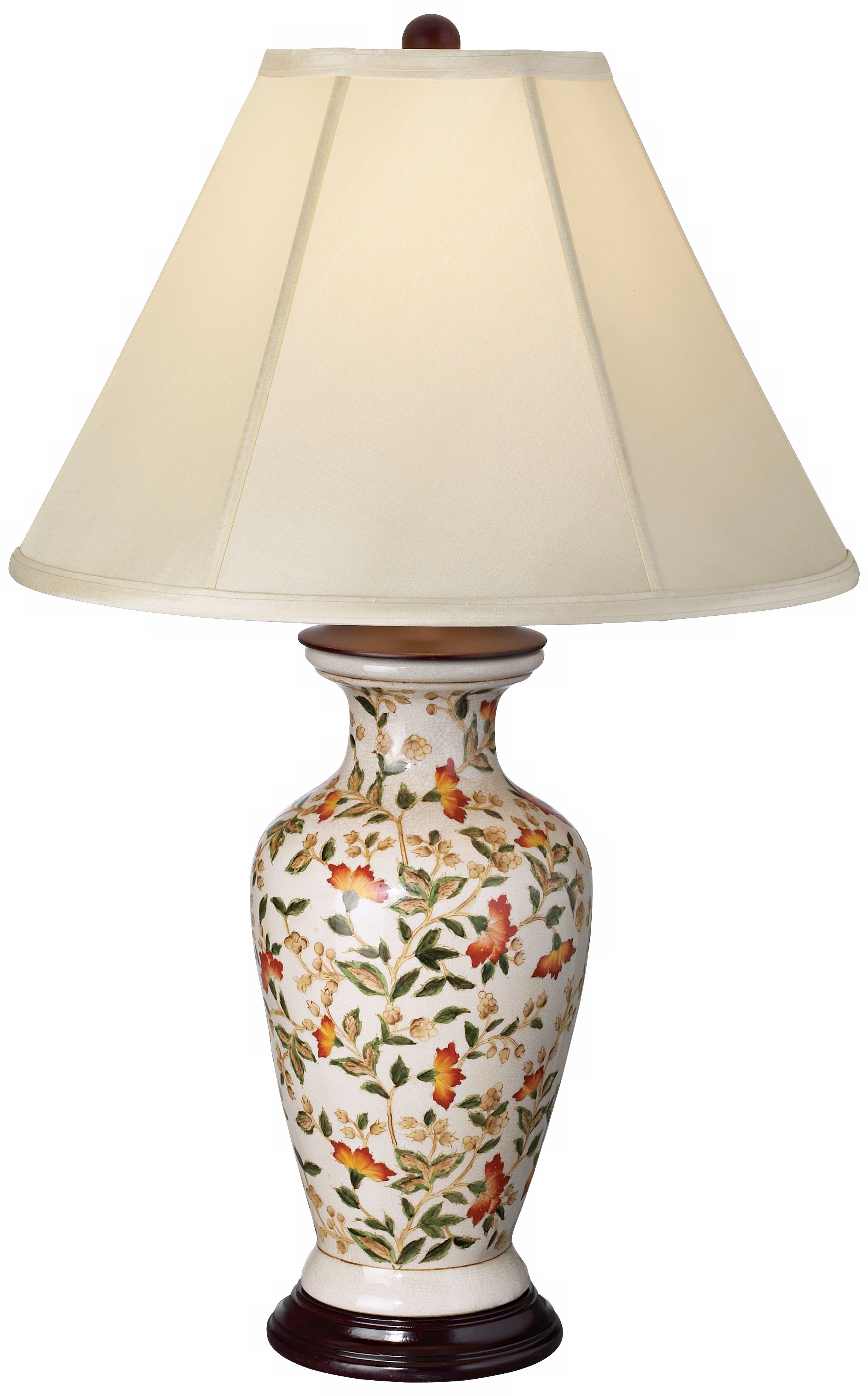 Tara Porcelain Tuscan Vase Floral Table Lamp