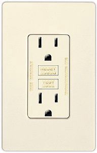 Lutron Diva Biscuit SC 15A 125V GFCI Receptacle