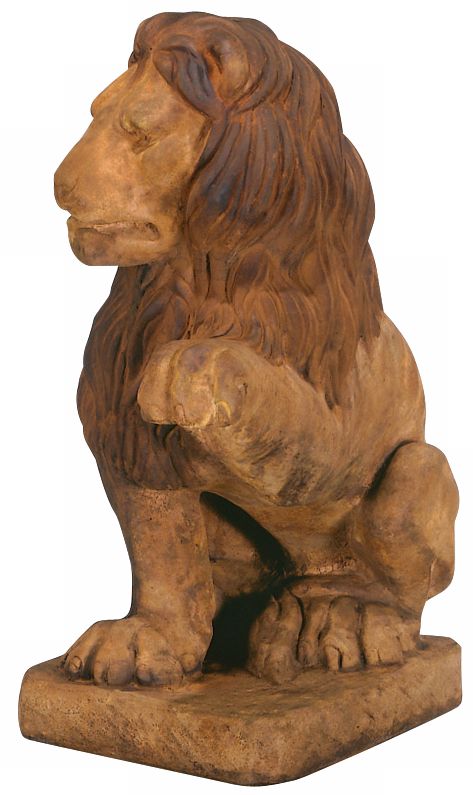 Henri Studios Lion (Left Paw Up) Garden Sculpture