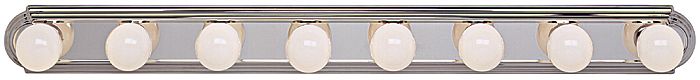 Picture Frame 48" Wide 8-Light Chrome Bath Light