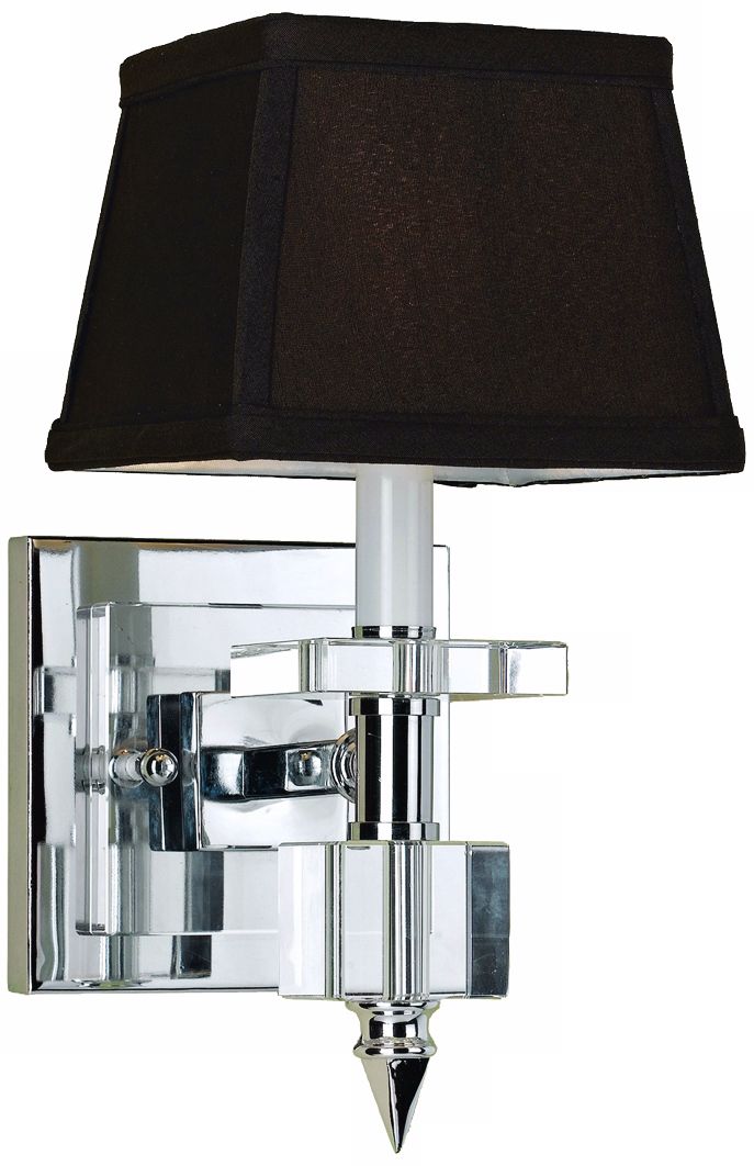 Candice Olson Cluny Chrome Wall Sconce with Chocolate Shade