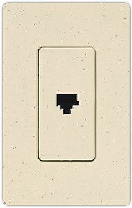 Lutron Diva Limestone SC Phone Jack