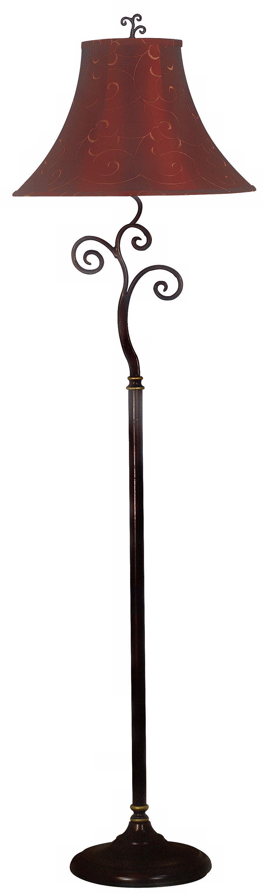 Richardson Red and Gold Shade Floor Lamp