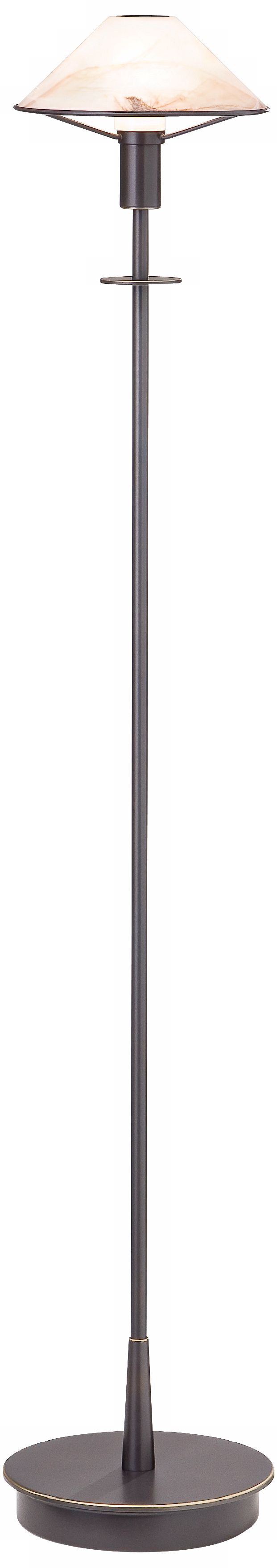 Holtkoetter Old Bronze Alabaster Brown Floor Lamp