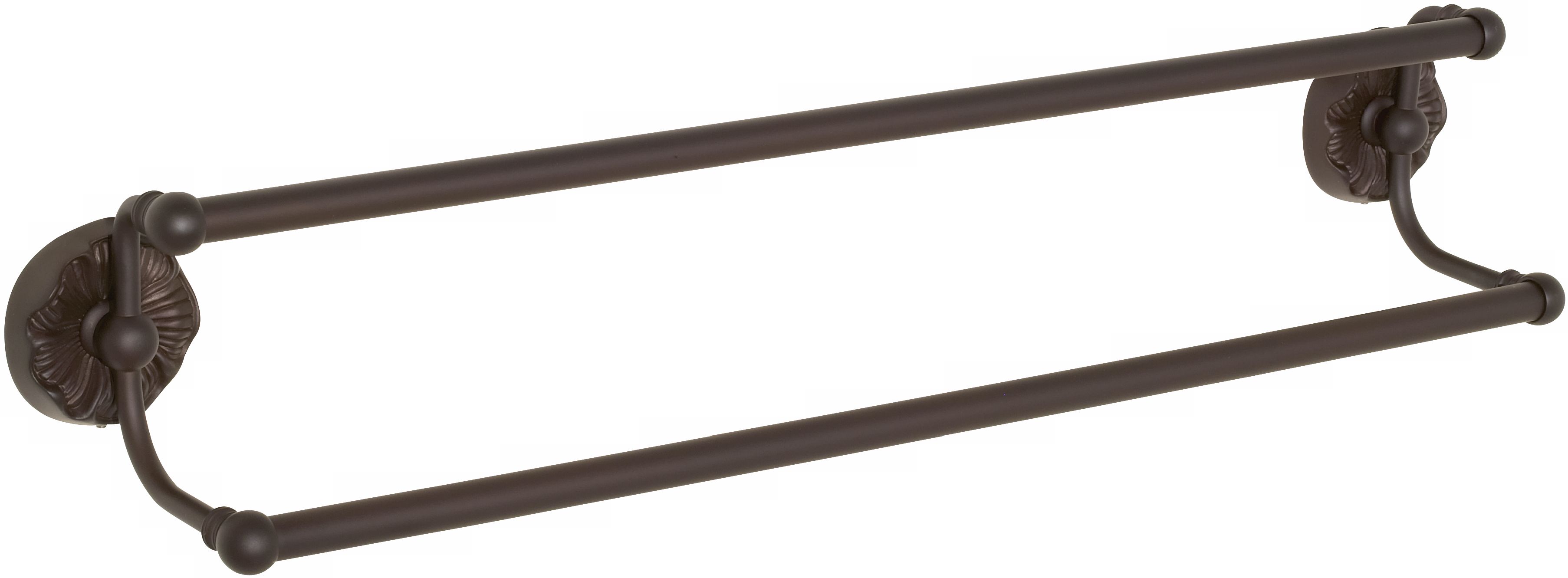 Oil Rub Finish Daisy 24" Double Towel Bar