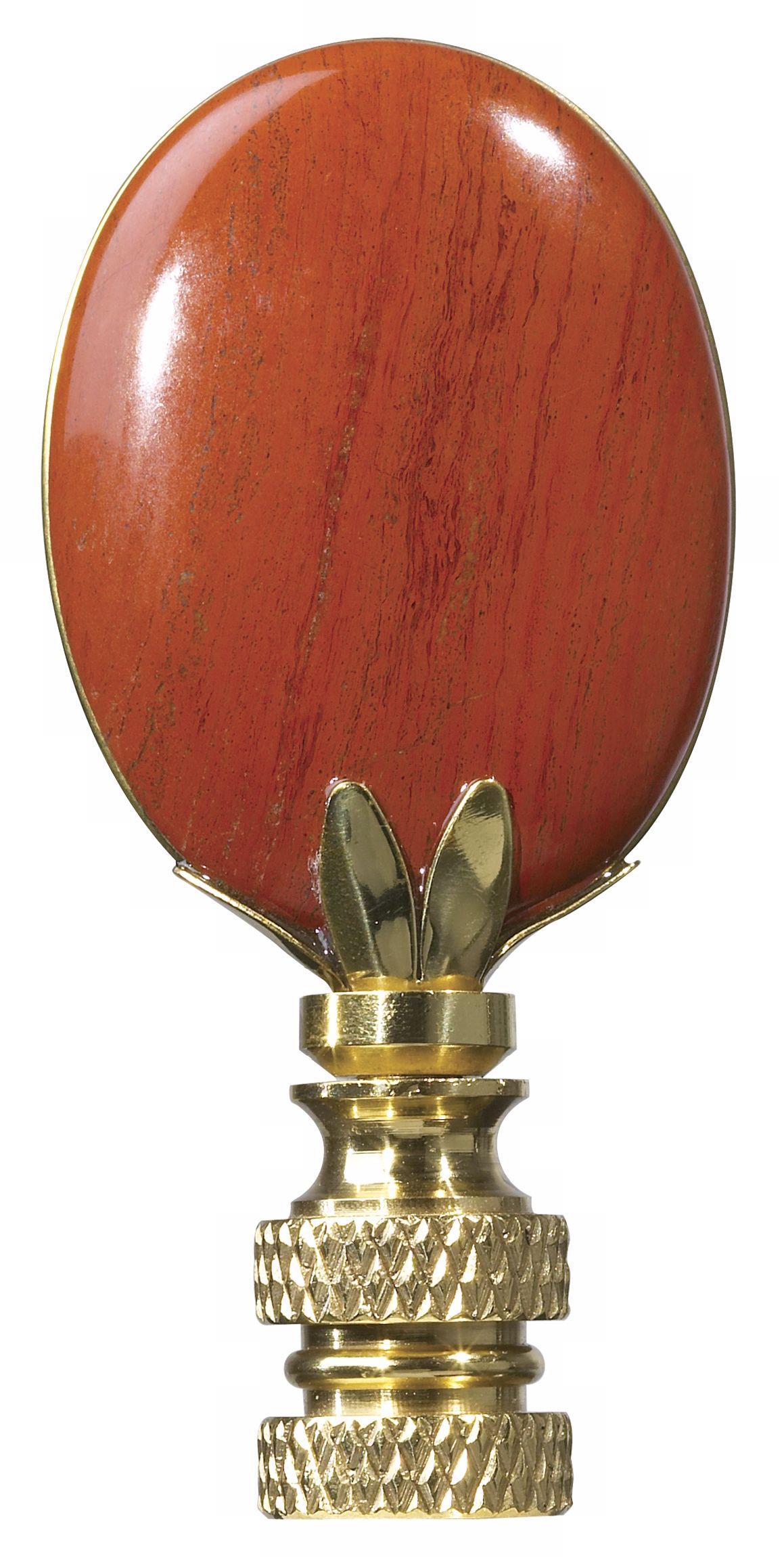 Oval Red Jasper Lamp Shade Finial
