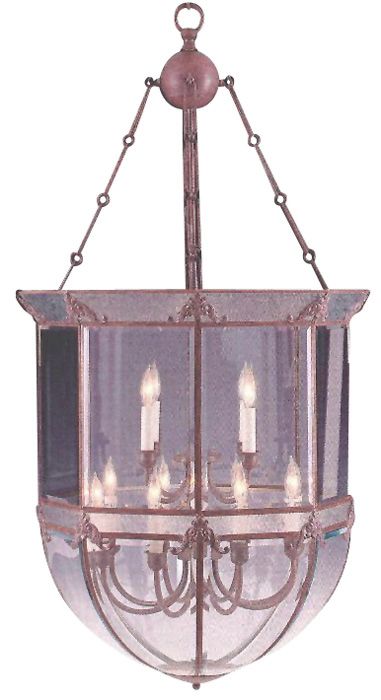 24"W Lace Glass Chandelier