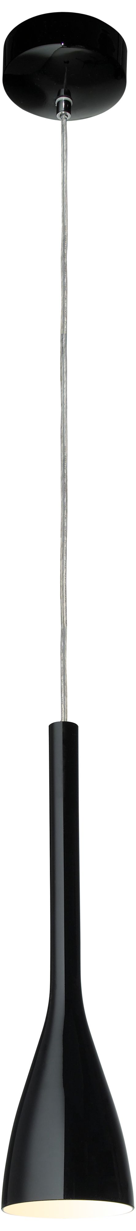 Black Gloss Flute Mini Pendant Chandelier