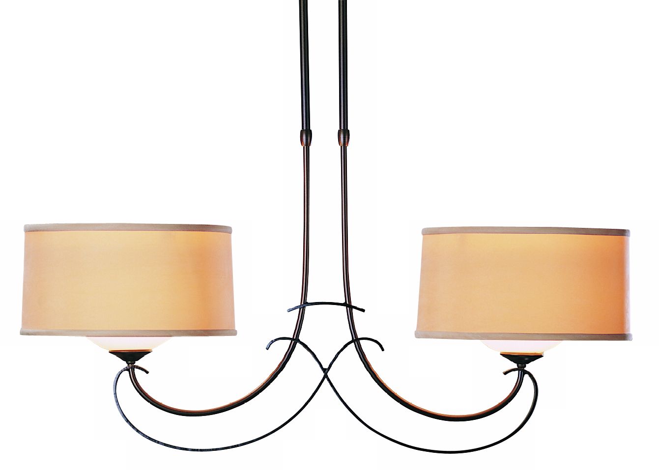 Hubbardton Forge Scrolled Duo Pendant Chandelier