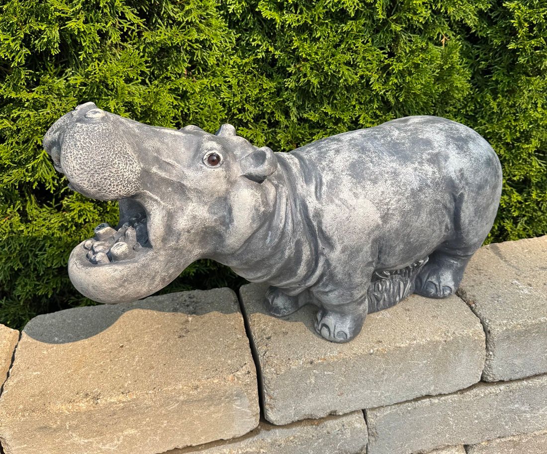 Hippopotamus Garden Accent