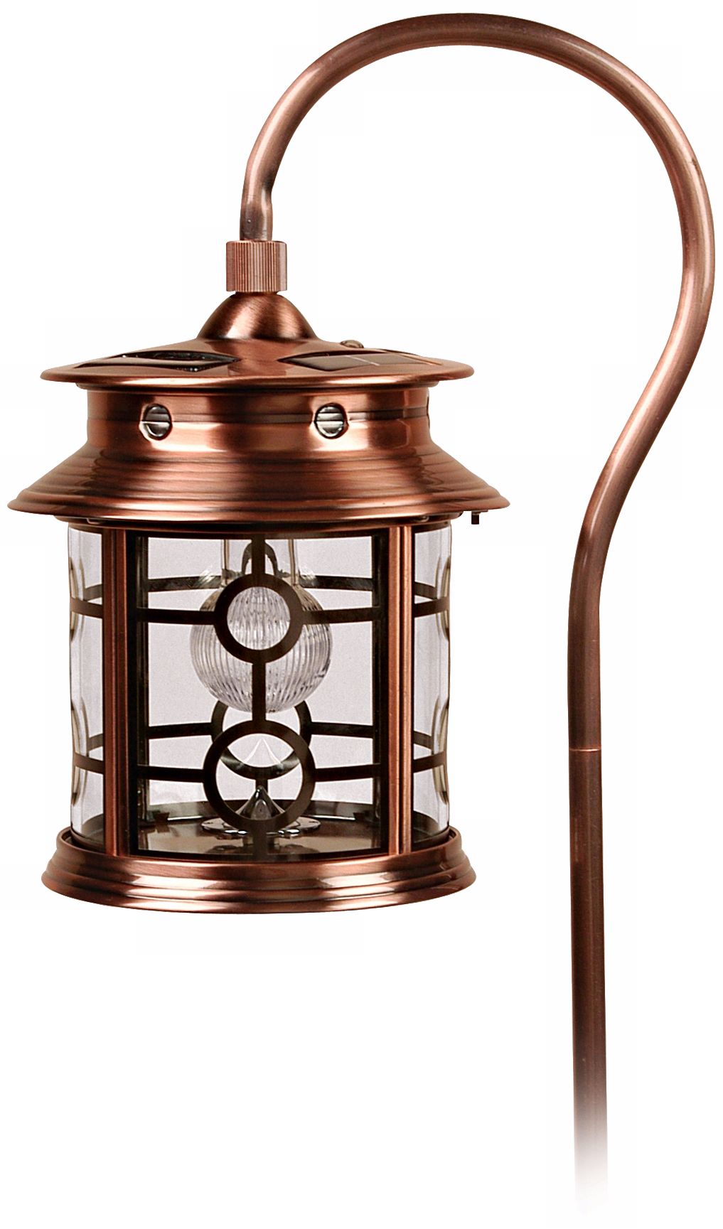 Copper Nautical Lantern Solar LED Landscape Light