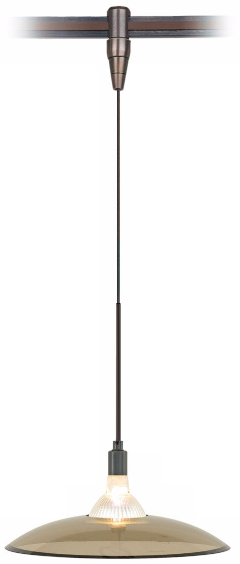 Diz Havana Brown Glass Bronze Tech Lighting MonoRail Pendant