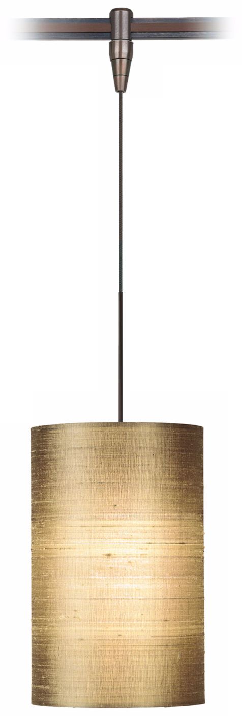 Fab Almond Silk Shade Bronze Tech Lighting MonoRail Pendant