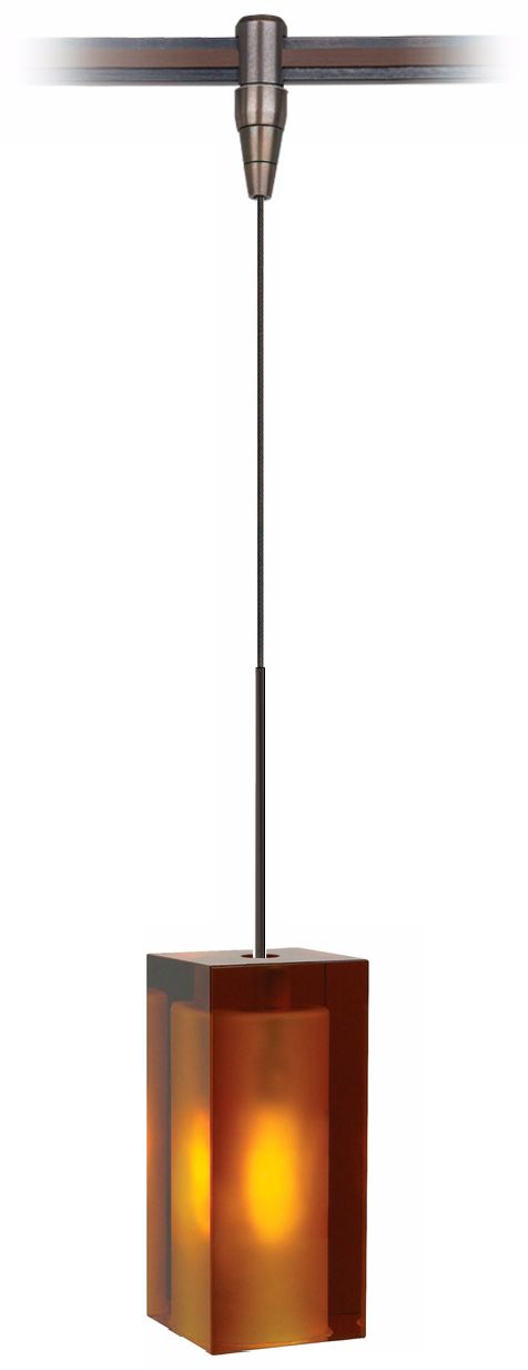 Solitude Amber Glass Bronze Tech Lighting MonoRail Pendant