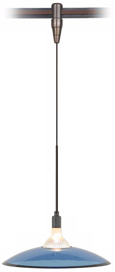 Diz Steel Blue Glass Bronze Tech Lighting MonoRail Pendant
