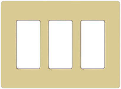 Lutron Claro 3 Gang Screwless Faceplate