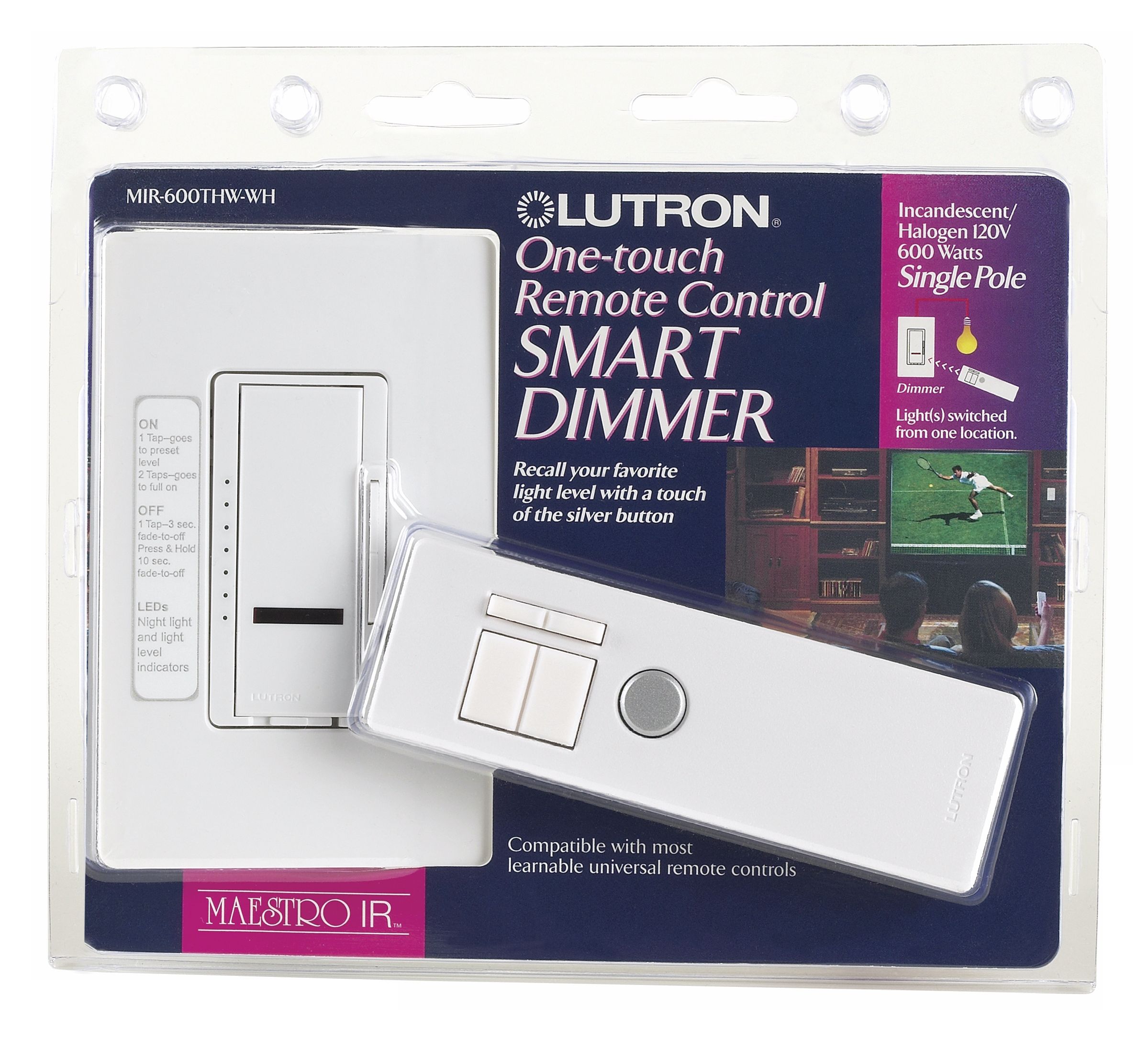 Lutron Maestro IR One Touch Smart Dimmer Remote