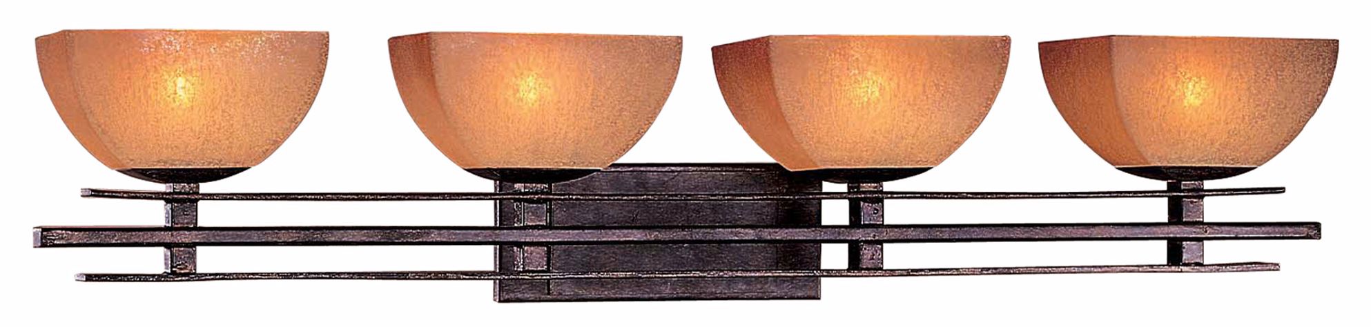 Lineage Collection 38 1/8" Wide Iron Bathroom Light Fixture