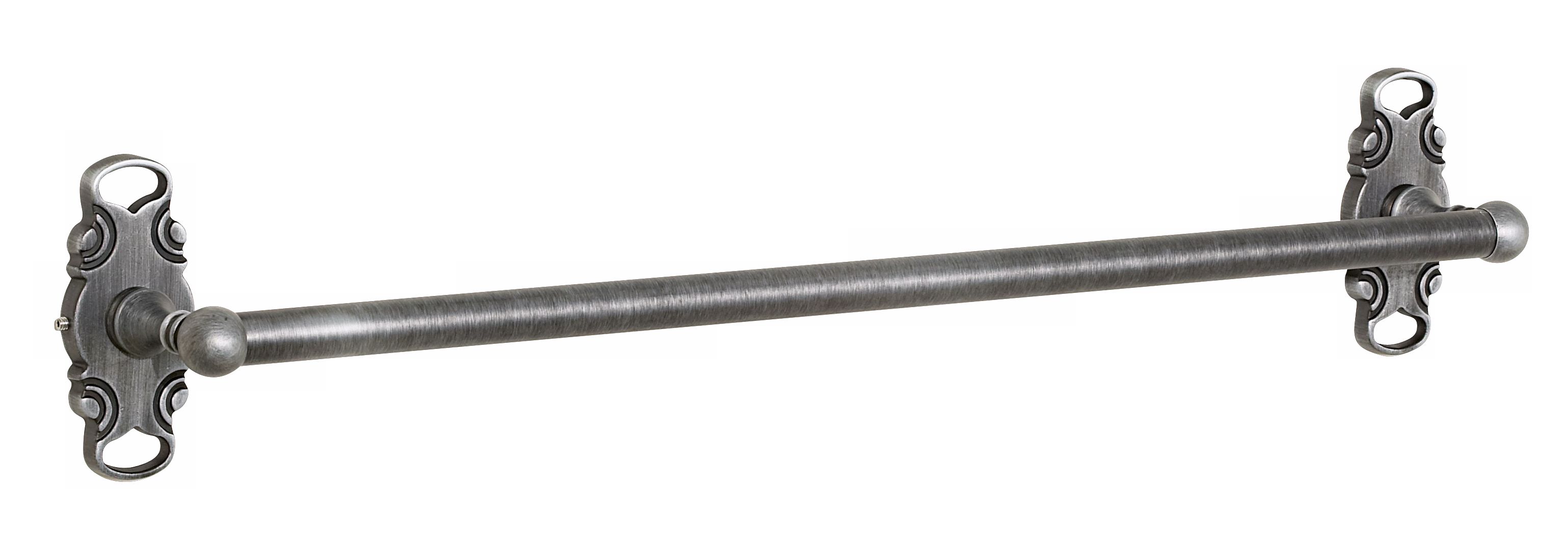 Distressed Nickel French Curve 18" Towel Bar