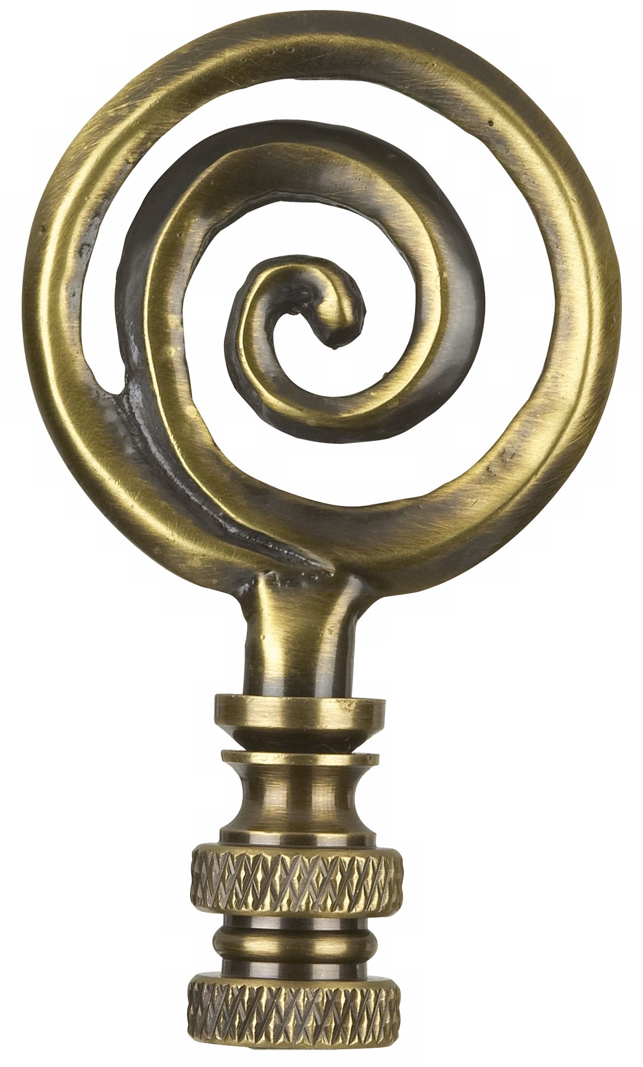 Antique Brass Whirlpool Lamp Shade Finial