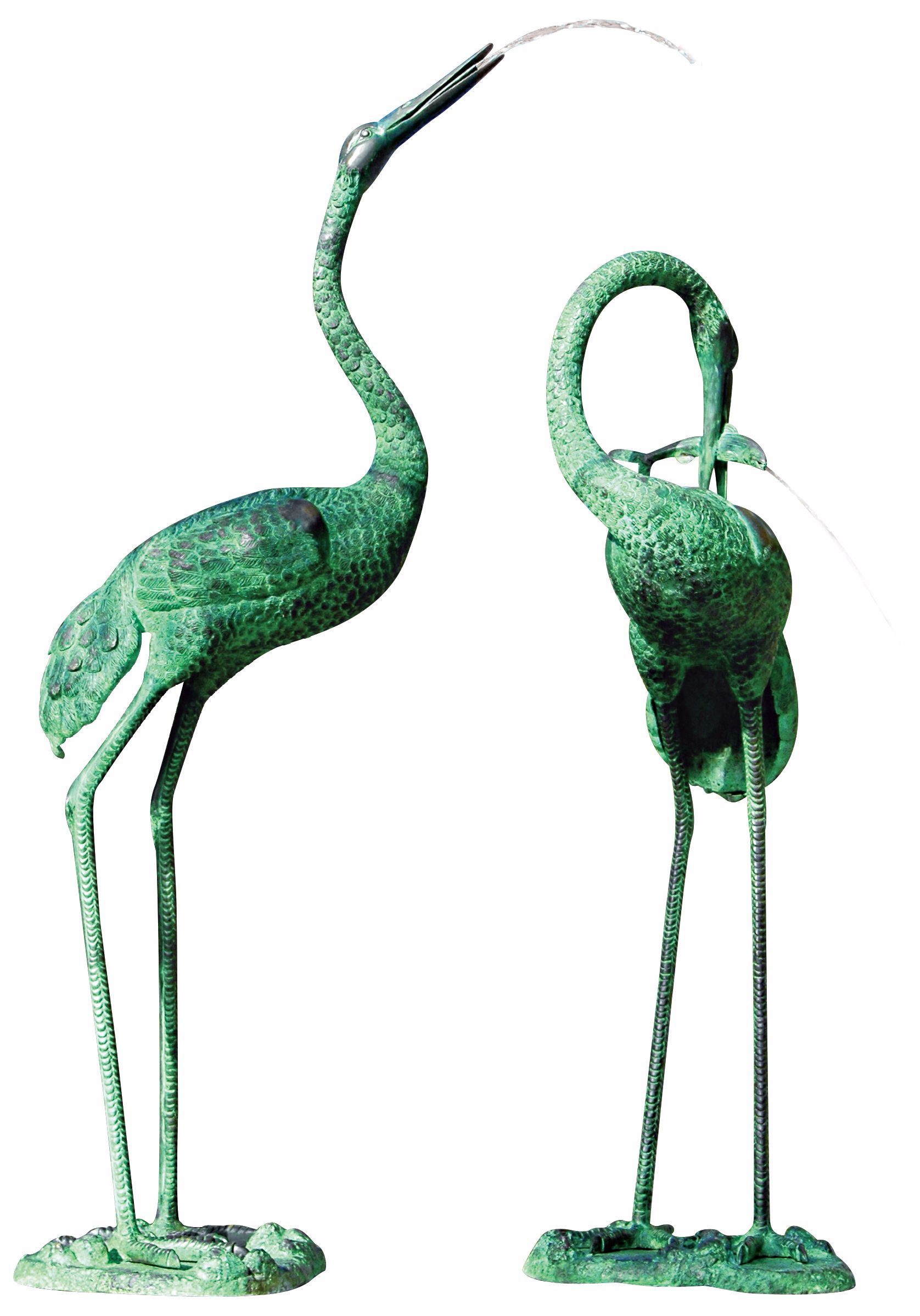 Extra Extra Large Crane Pair Fountain